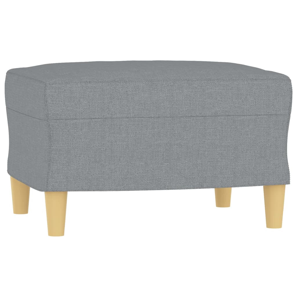 Sofa Chair with Footstool Light Gray 23.6" Fabric