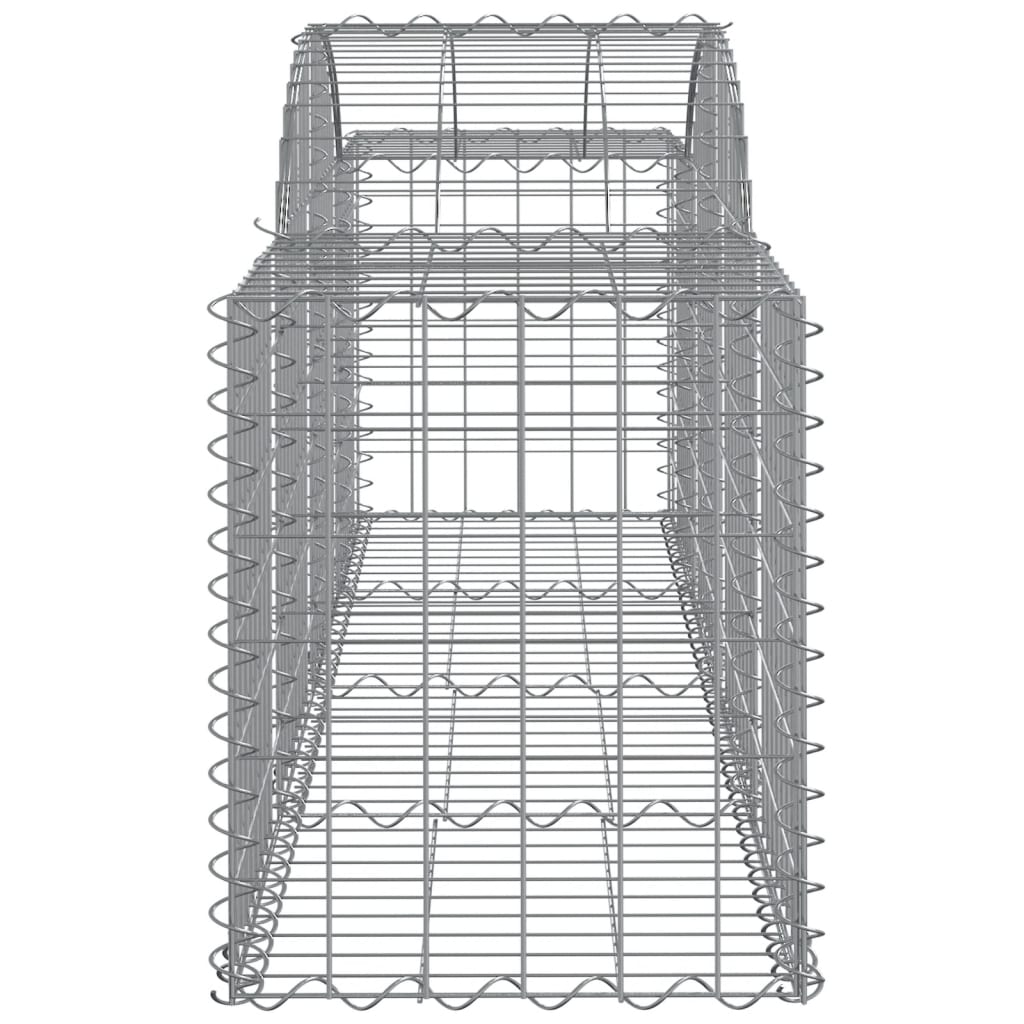 Arched Gabion Baskets 4 pcs 78.7"x19.7"x23.6"/31.5" Galvanized Iron