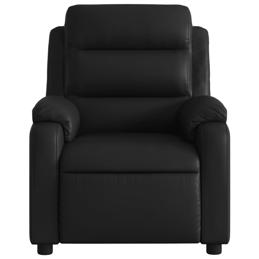 Massage Recliner Chair Black Faux Leather