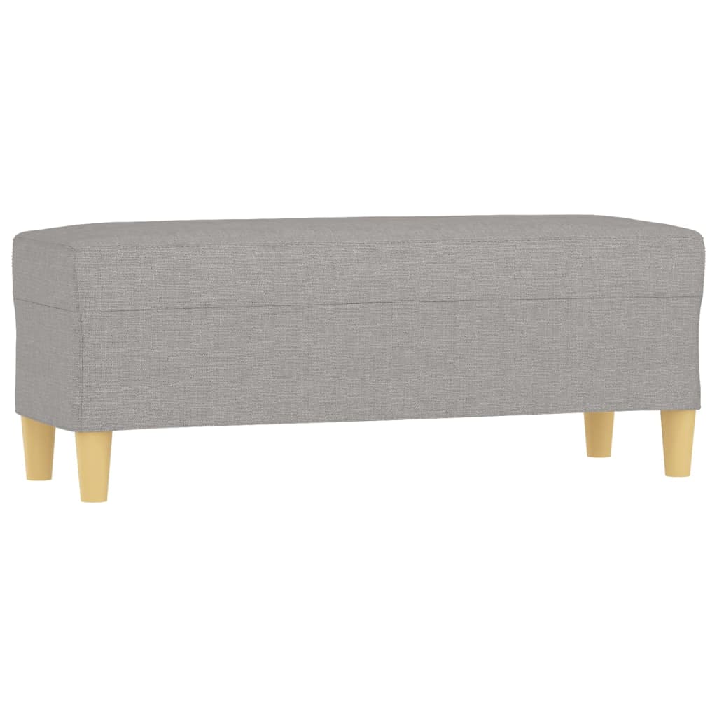 Bench Light Gray 39.4"x13.8"x16.1" Fabric