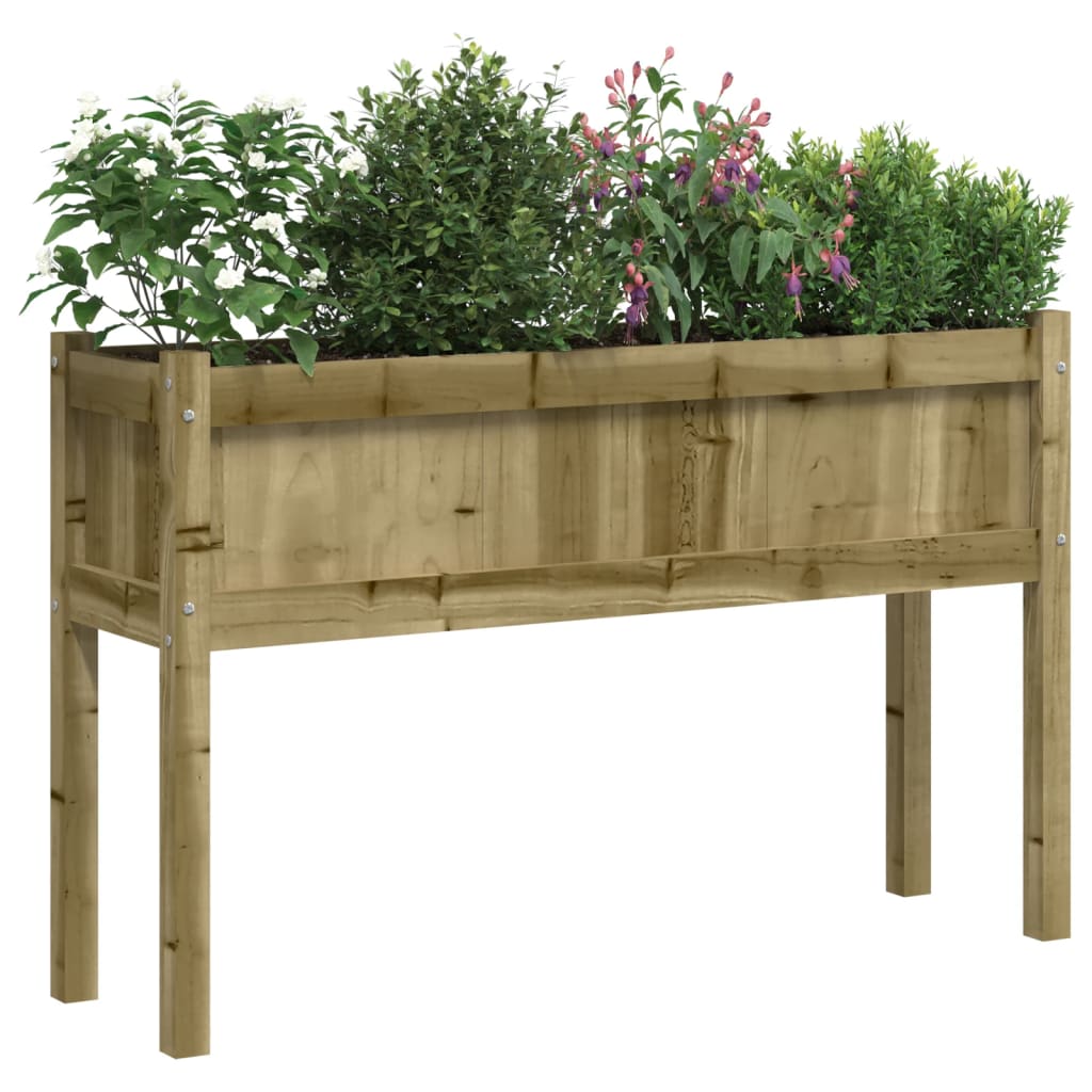 Garden Planter with Legs 43.3"x12.2"x27.6" Impregnated Wood Pine