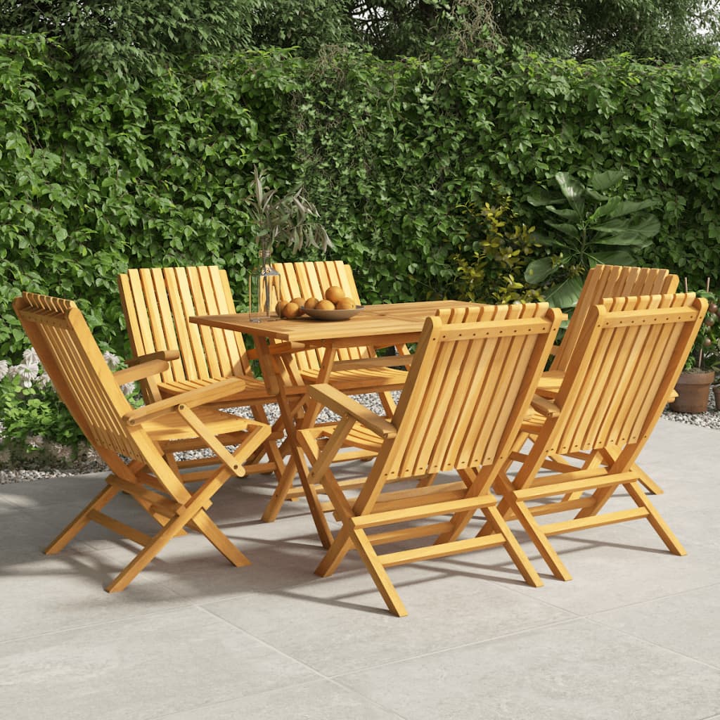 Folding Patio Chairs 6 pcs 24"x26.4"x35.4" Solid Wood Teak