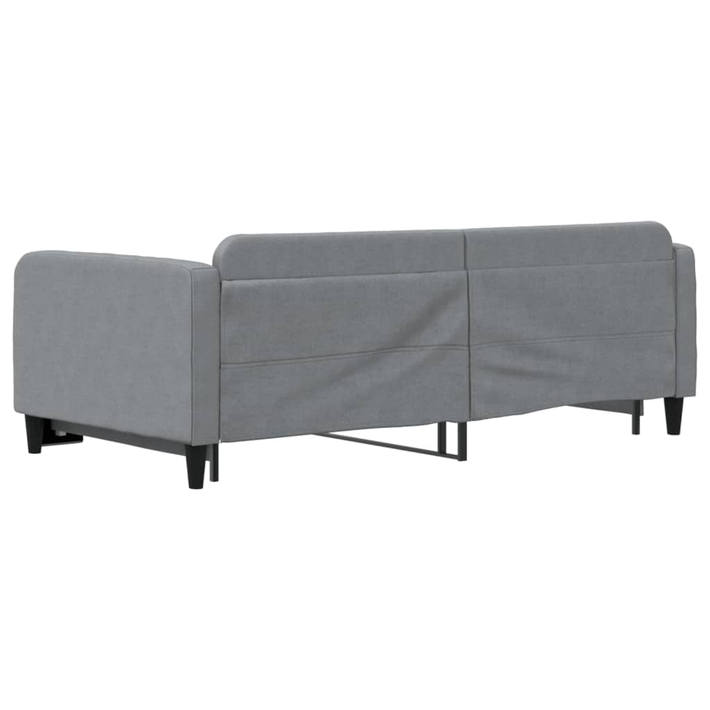 Daybed with Trundle without Mattress Light Gray 39.4"x74.8"