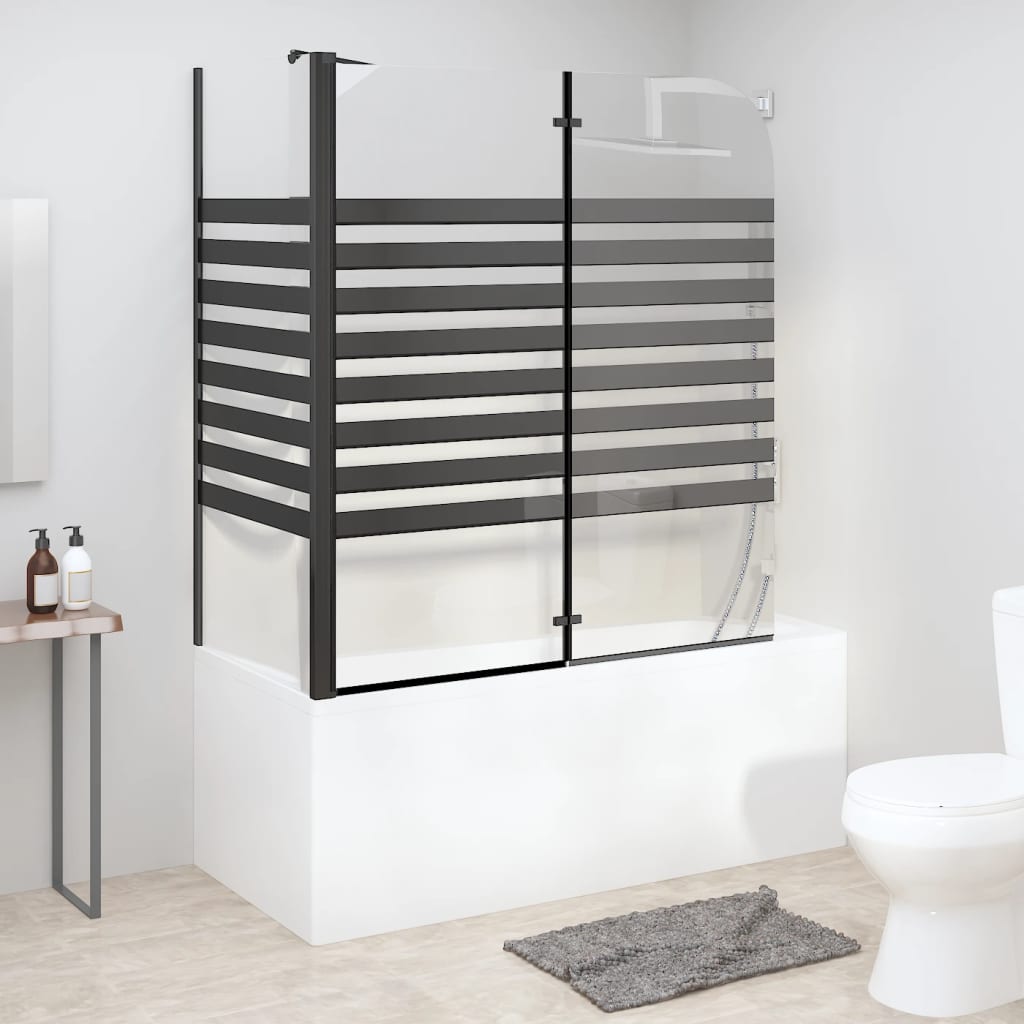 Bath Enclosure 47.2"x26.8"x51.2" Tempered Glass Stripe