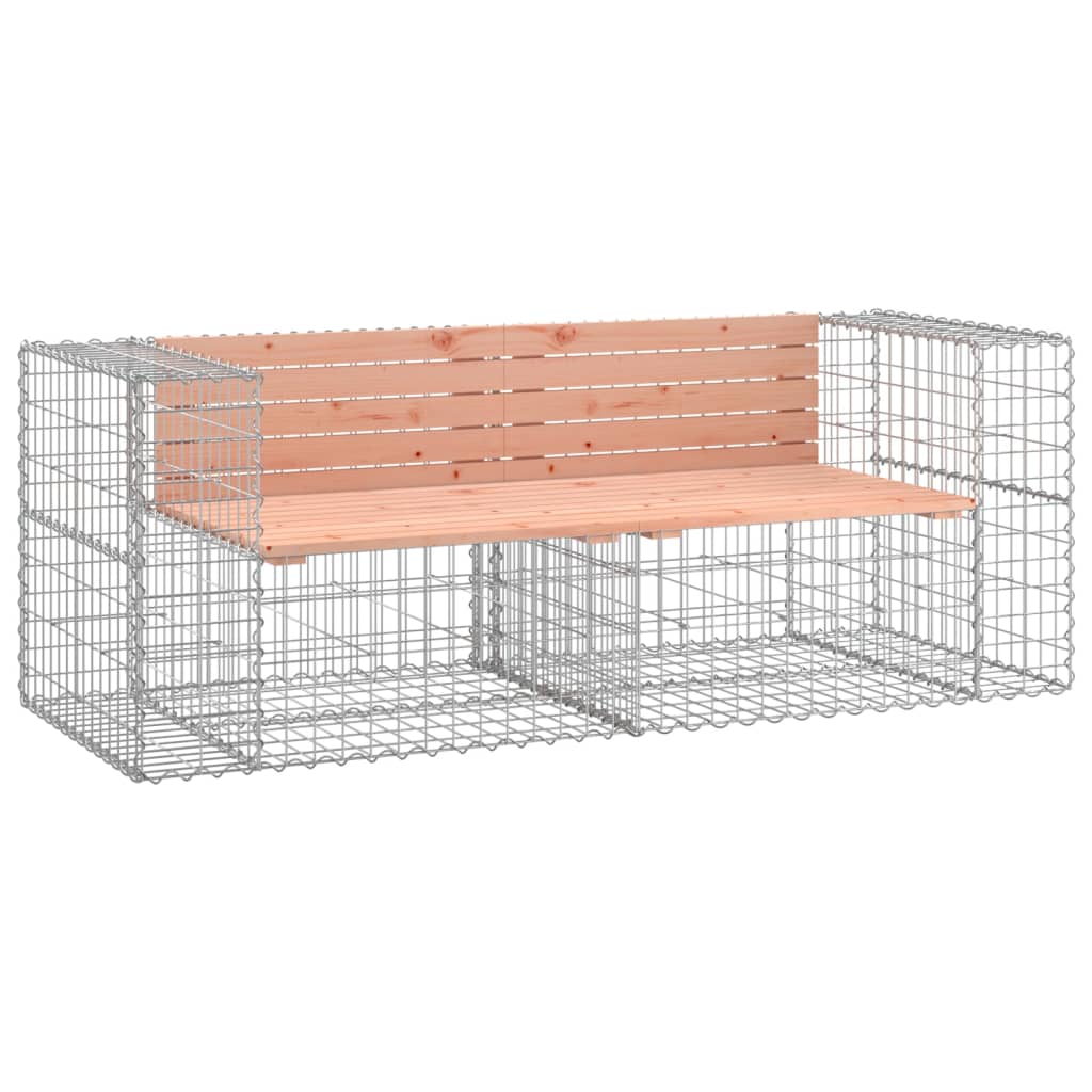 Patio Bench Gabion Design 72.4"x28"x25.8" Solid Wood Douglas