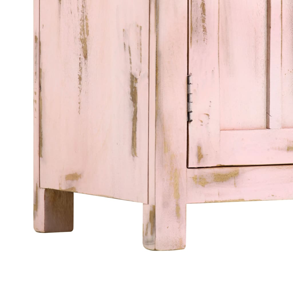 Sideboard Light Pink 43.3"x13.8"x27.6" Solid Mango Wood