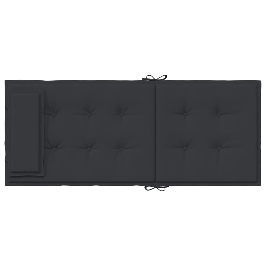 Highback Chair Cushions 6 pcs Black Oxford Fabric