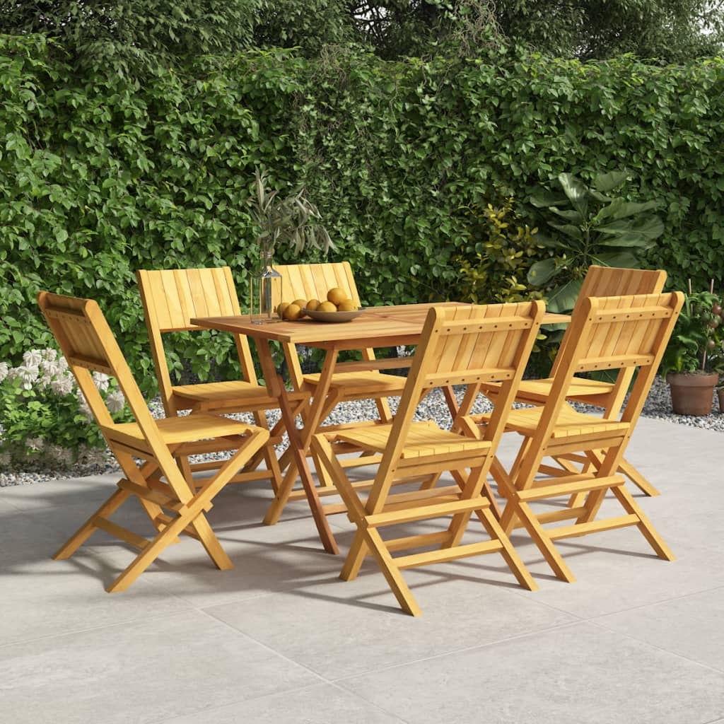 Folding Patio Chairs 6 pcs 18.5"x24"x35.4" Solid Wood Teak