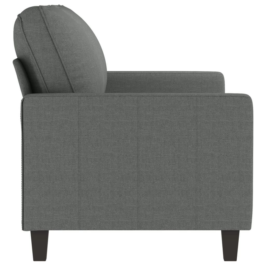 2-Seater Sofa Dark Gray 55.1" Fabric