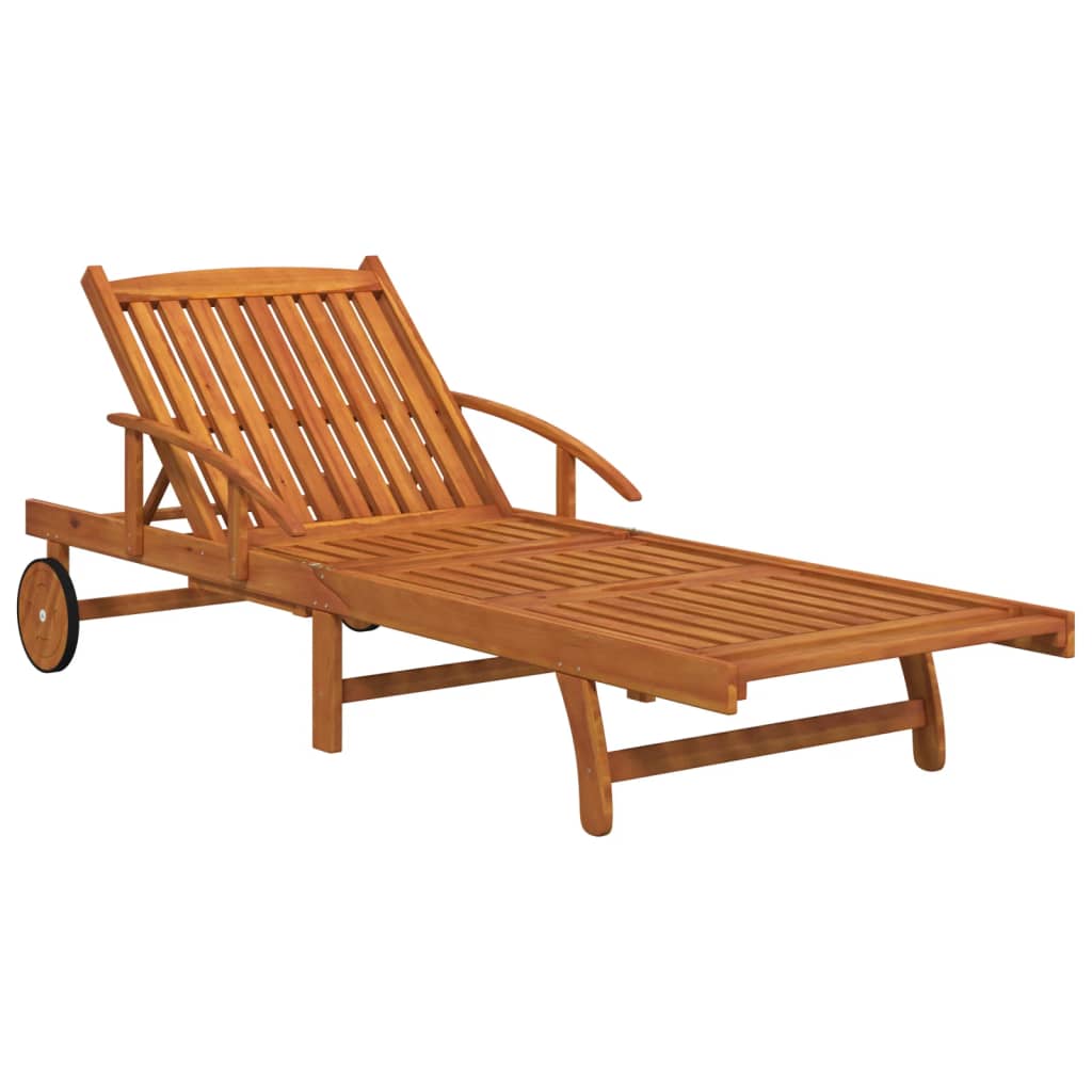 Sun Loungers 2 pcs Solid Wood Acacia