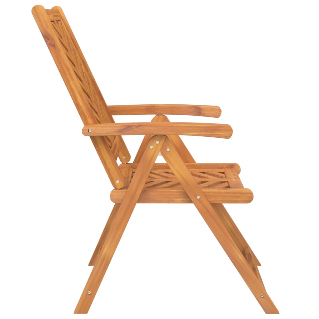 Reclining Patio Chairs 2 pcs Solid Wood Acacia