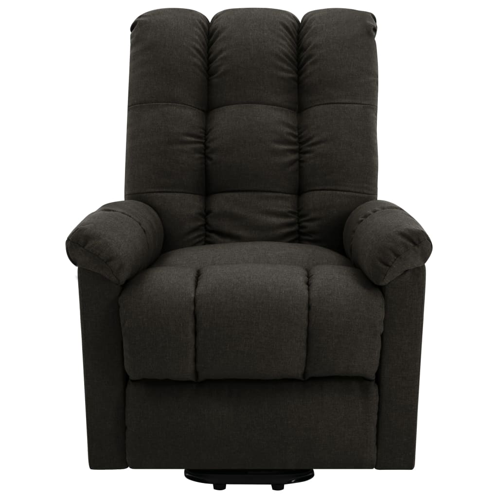 Power Lift Massage Recliner Brown Fabric