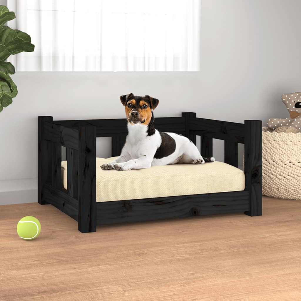 Dog Bed Honey Brown 25.8"x19.9"x11" Solid Wood Pine