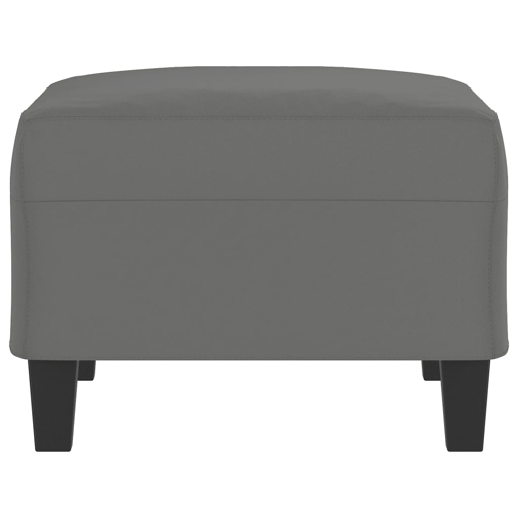 Footstool Dark Gray 27.6"x21.7"x16.1" Microfiber Fabric