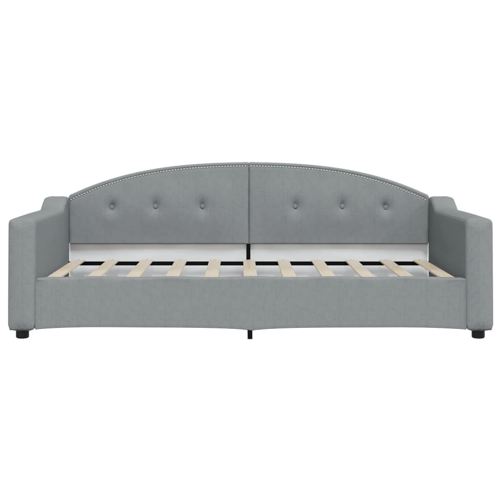 Day Bed without Mattress Light Gray 39.4"x74.8" Fabric