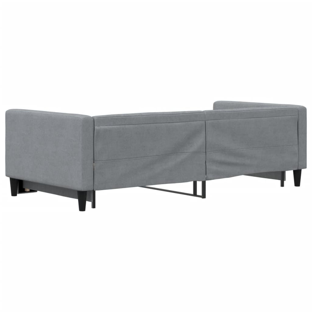 Daybed with Trundle without Mattress Light Gray 39.4"x74.8"