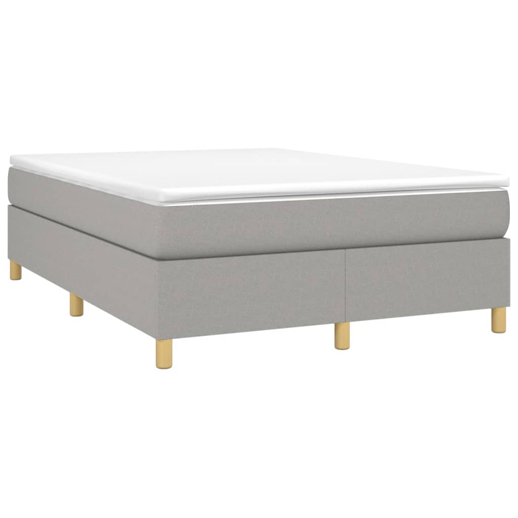 Bed Frame without Mattress Light Gray Queen Fabric (US Only)