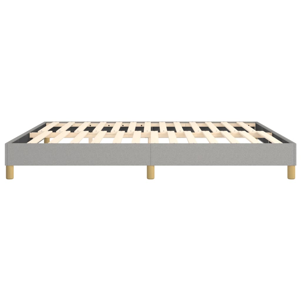 Bed Frame without Mattress Light Gray California King Fabric (US Only)