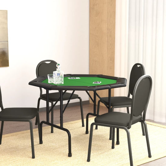 8-Player Folding Poker Table Green 42.5"x42.5"x29.5"