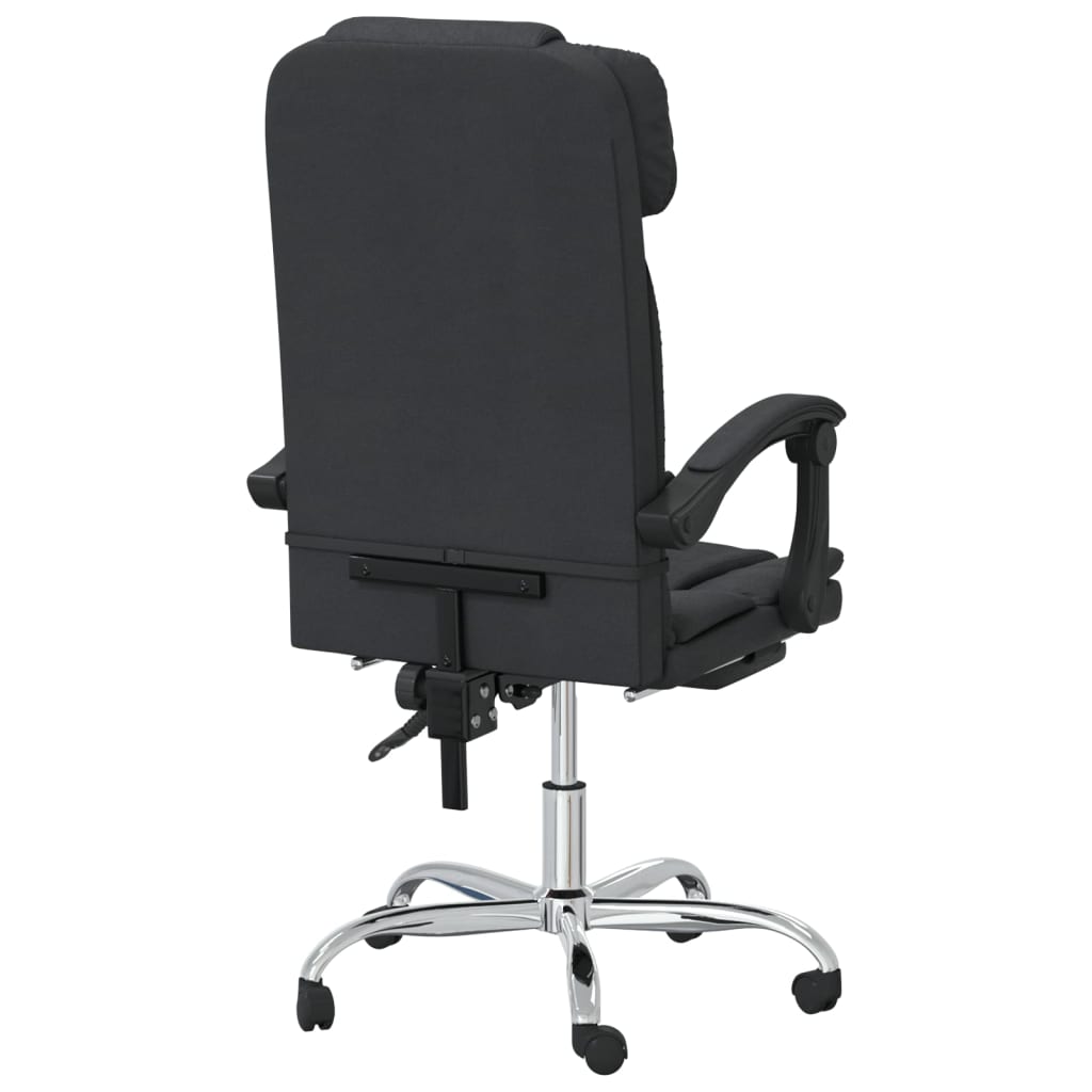 Massage Reclining Office Chair Black Faux Leather