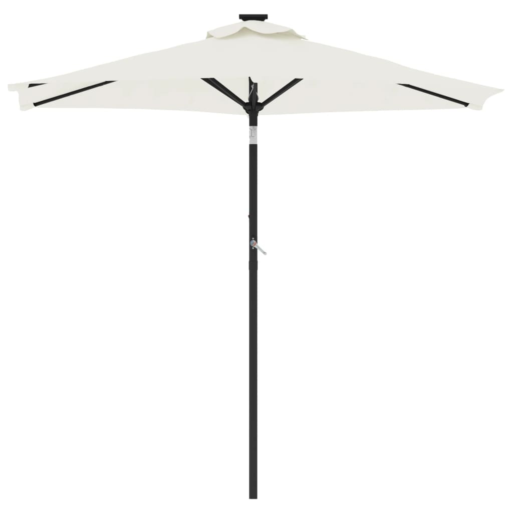 Garden Parasol with Steel Pole White 88.6"x88.6"x83.5"