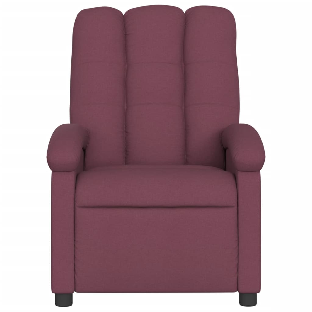 Electric Massage Recliner Chair Purple Fabric