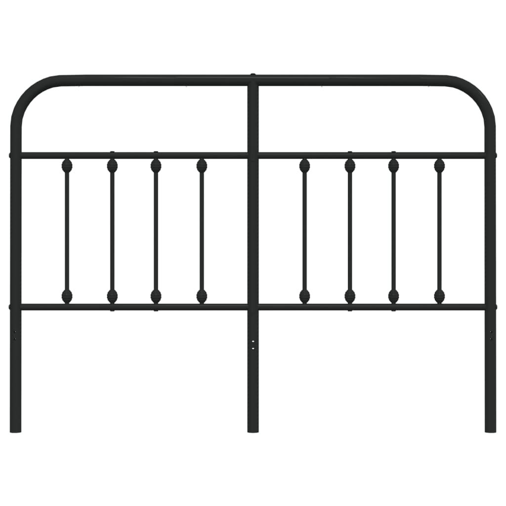 Metal Headboard Black 53.1"