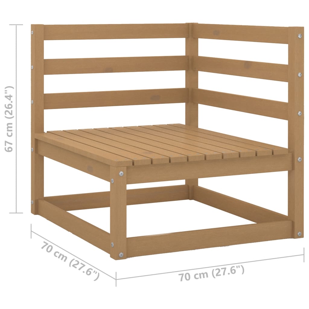 3-Seater Patio Sofa with Cushions Solid Pinewood