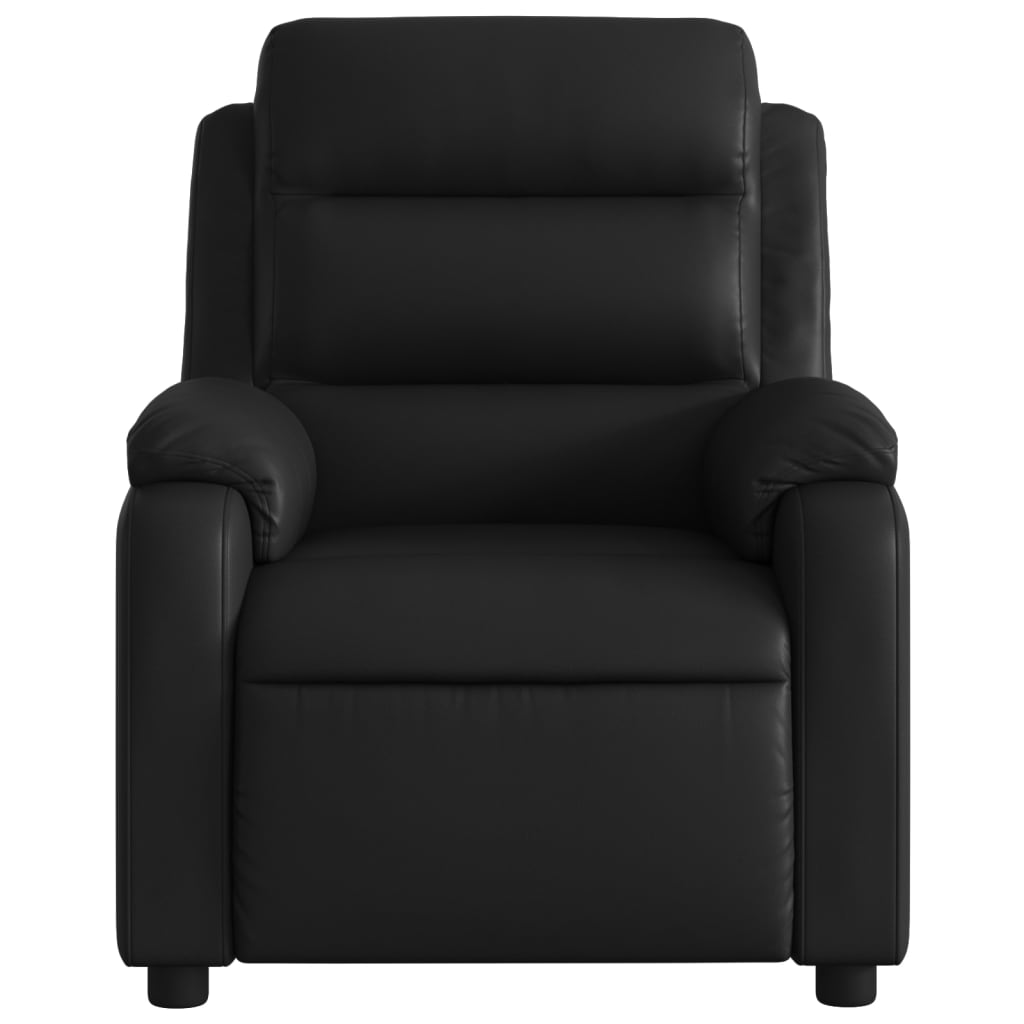 Massage Recliner Chair Black Faux Leather