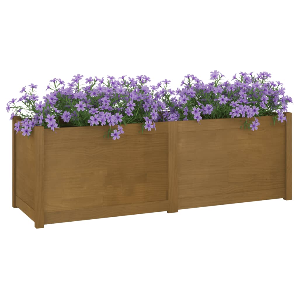 Garden Planter Honey Brown 59.1"x19.7"x19.7" Solid Wood Pine