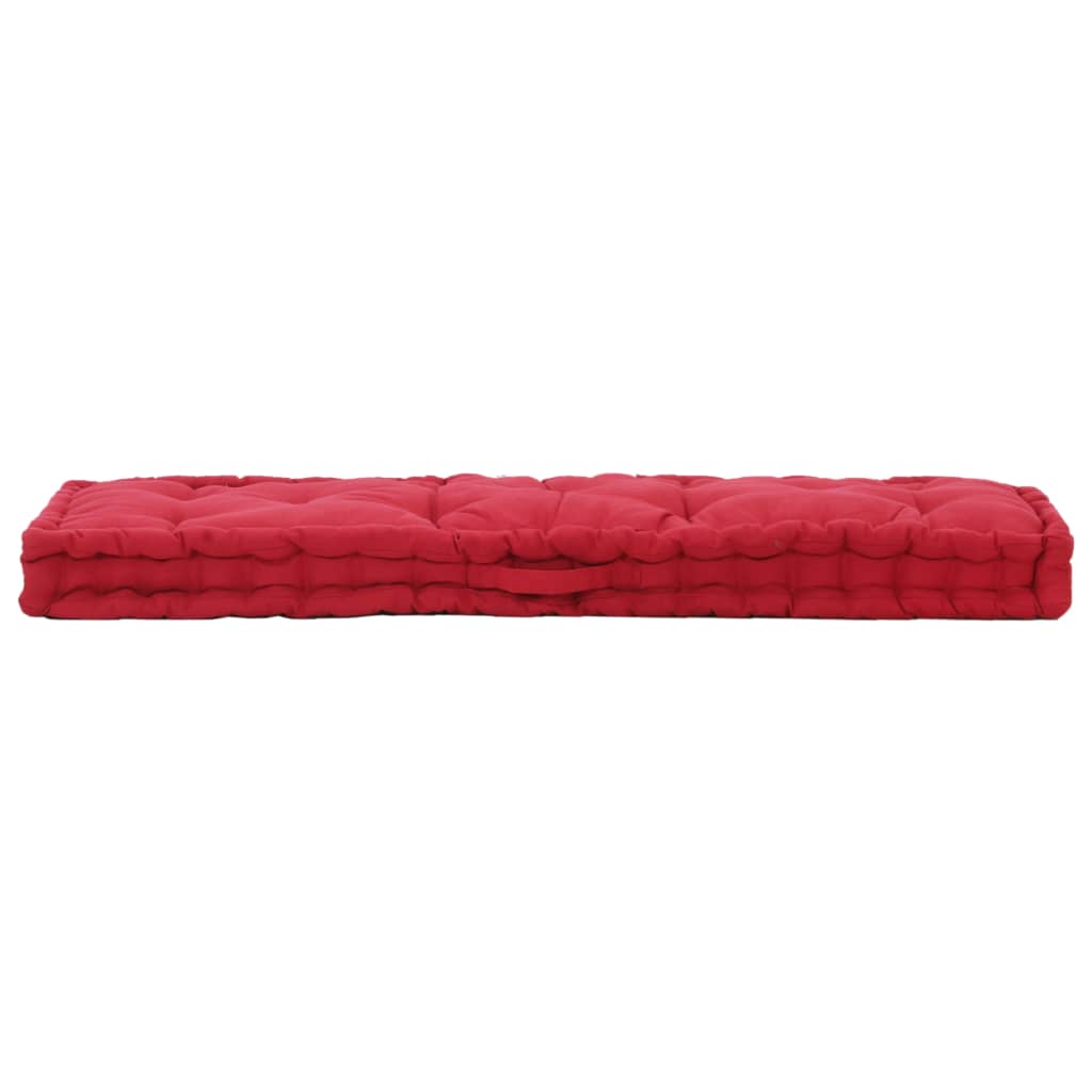 Pallet Floor Cushions 2 pcs Cotton Burgundy