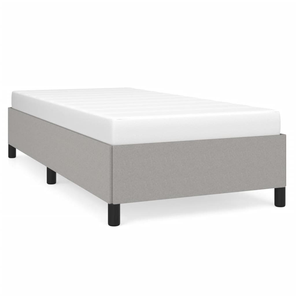 Bed Frame without Mattress Light Gray 39.4"x79.9" Twin XL Fabric