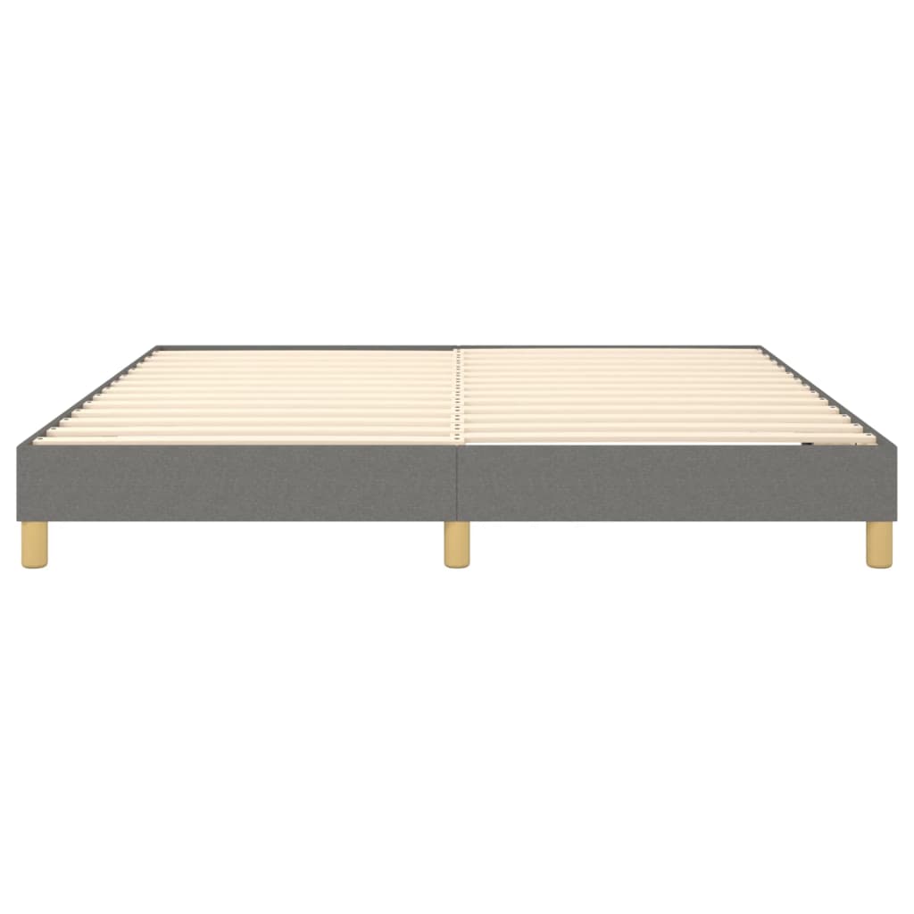 Bed Frame without Mattress Dark Gray King Fabric (US Only)