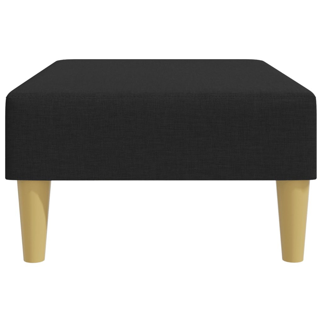 Footstool Black 30.3"x21.7"x12.2" Fabric