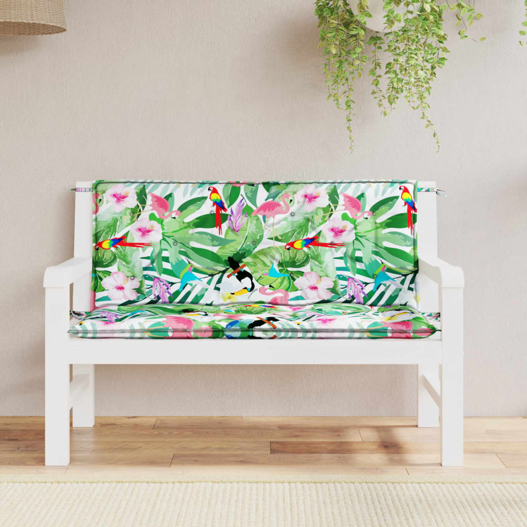 Garden Bench Cushions 2pcs Multicolor 47.2"x19.7"x2.8" Fabric