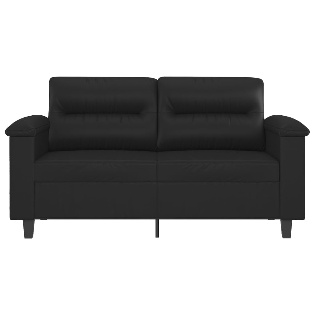 2-Seater Sofa Black 47.2" Faux Leather