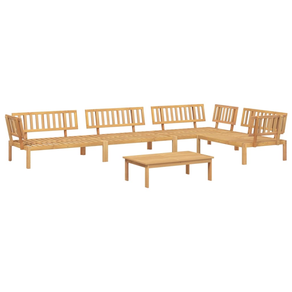 5 Piece Patio Pallet Sofa Set Solid Wood Acacia