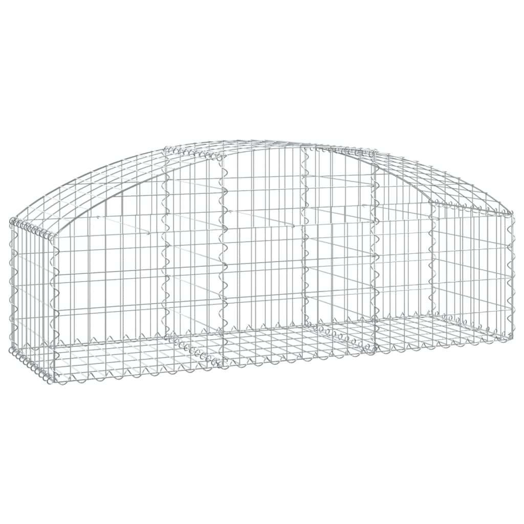 Arched Gabion Basket 59.1"x19.7"x15.7"/23.6" Galvanized Iron