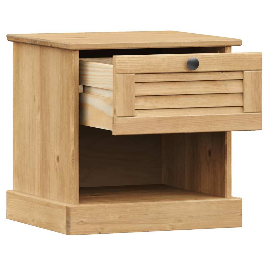 Bedside Cabinet VIGO 16.5"x13.8"x16.5" Solid Wood Pine