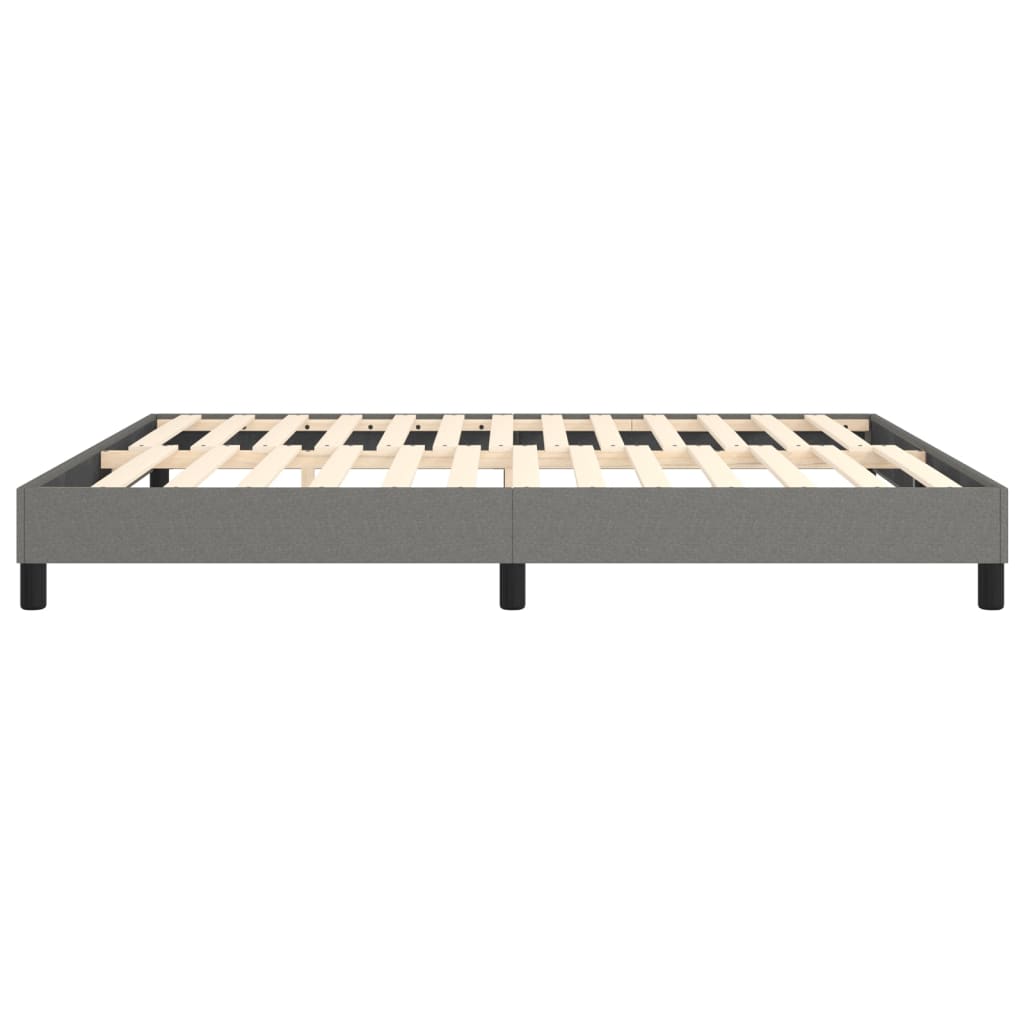 Bed Frame without Mattress Dark Gray King Fabric (US Only)