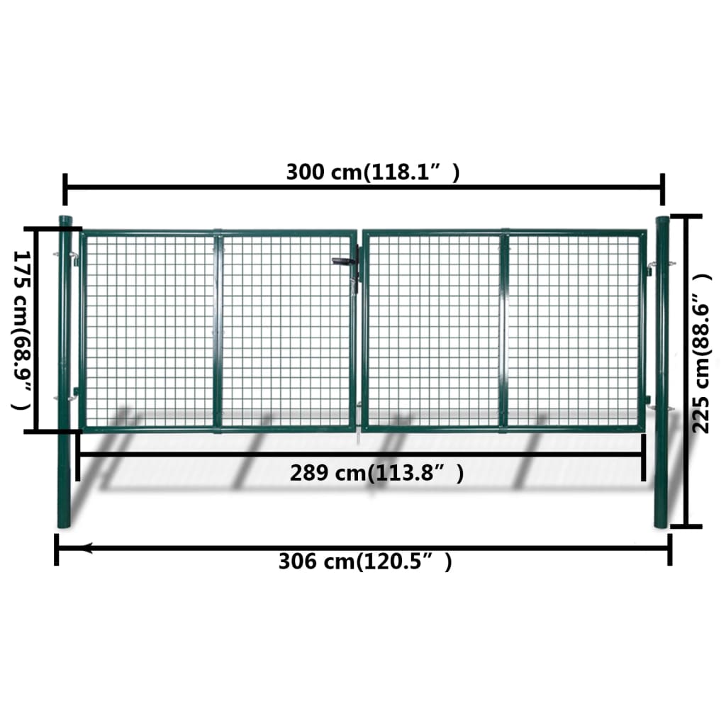 Chain Link Fence with Posts Spike Galvanized Steel 4.1ftx49.2ft