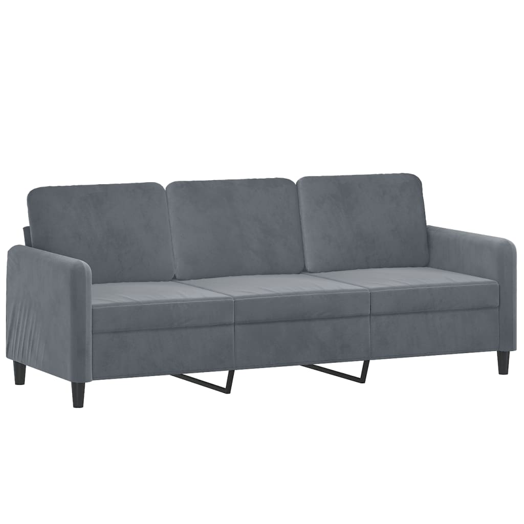 2 Piece Sofa Set Dark Gray Velvet