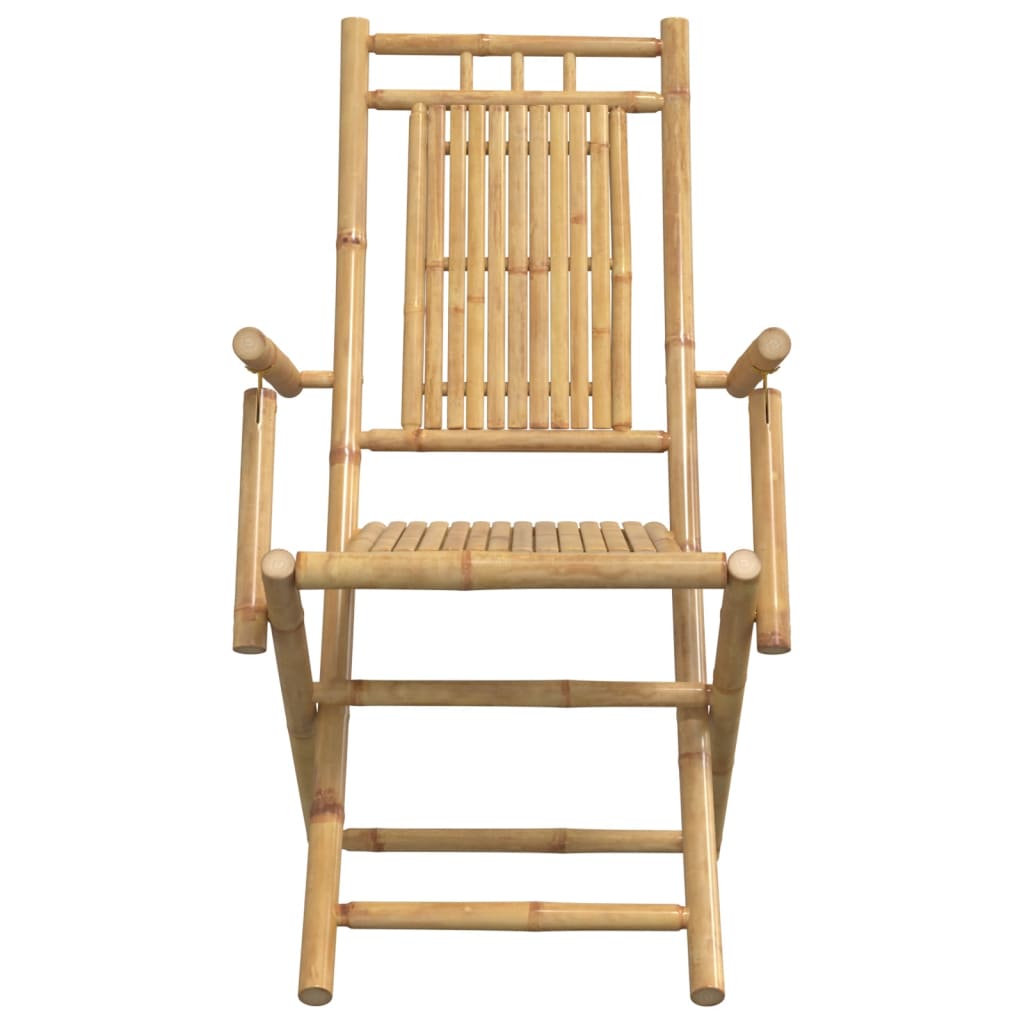 Folding Patio Chairs 8 pcs 20.9"x26"x39" Bamboo