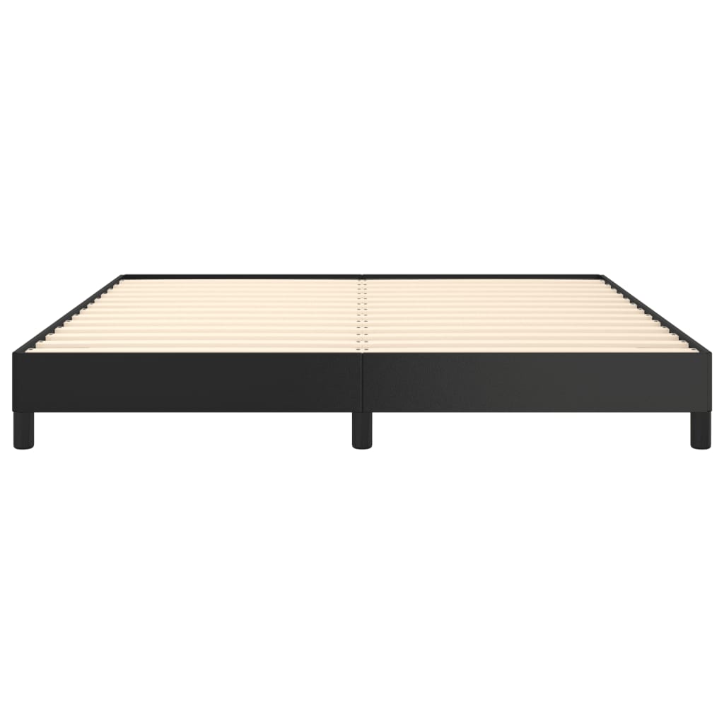 Bed Frame without Mattress Black 76"x79.9" King Faux Leather