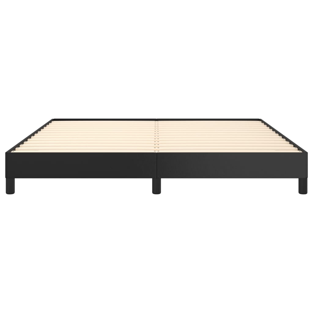 Bed Frame without Mattress Black California King Faux Leather