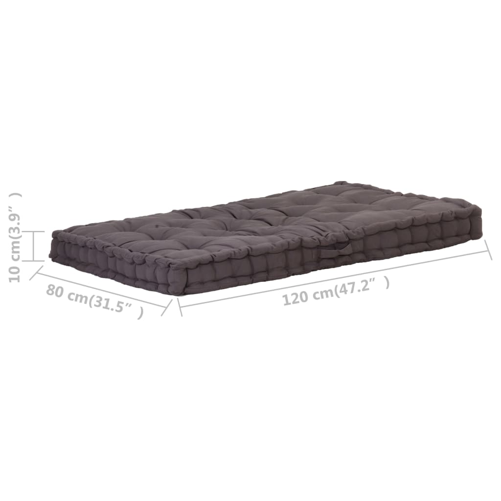 Pallet Floor Cushion Cotton 47.2"x31.5"x3.9" Anthracite