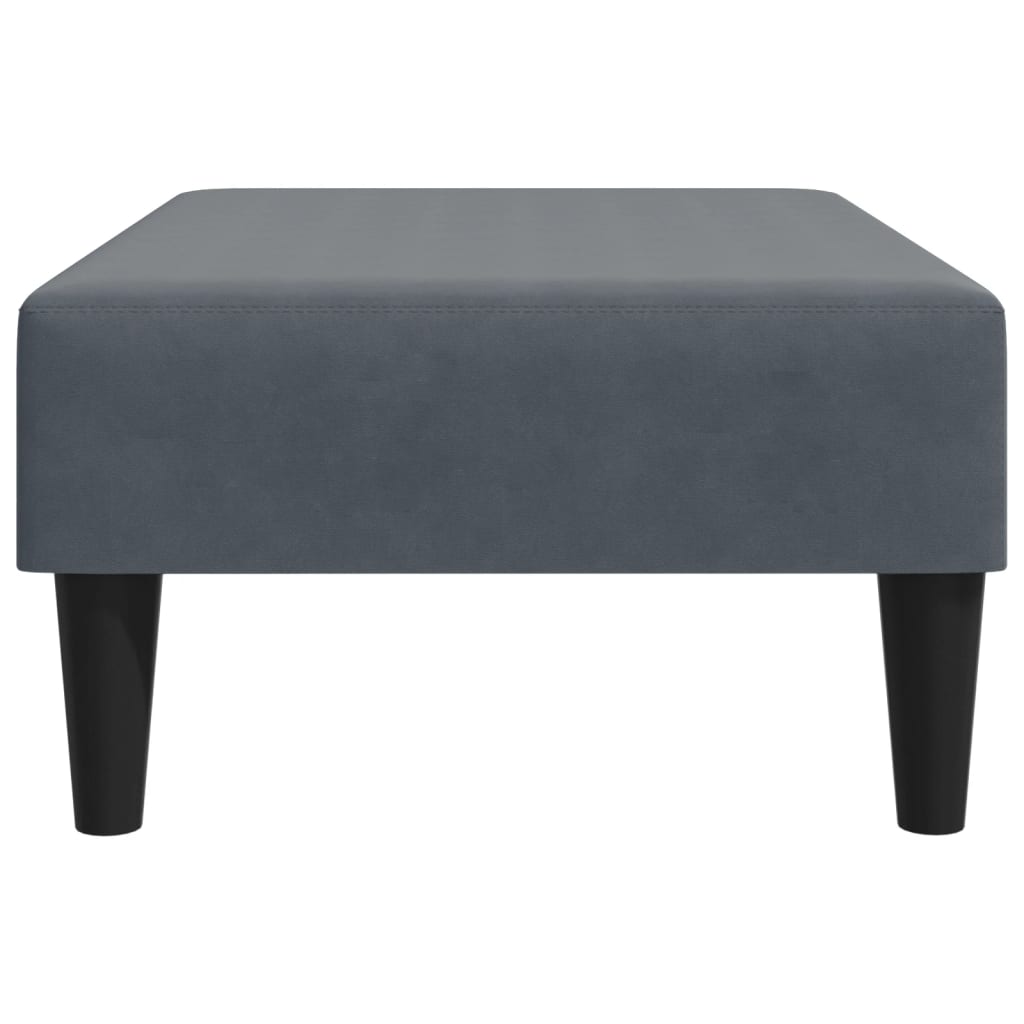 Footstool Dark Gray 30.3"x21.7"x12.2" Velvet