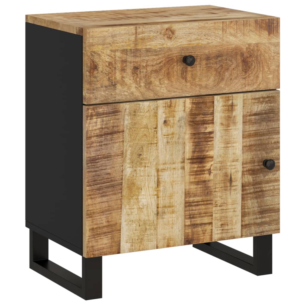 Bedside Cabinet 19.7"x13"x23.6" Solid Wood Mango&Engineered Wood