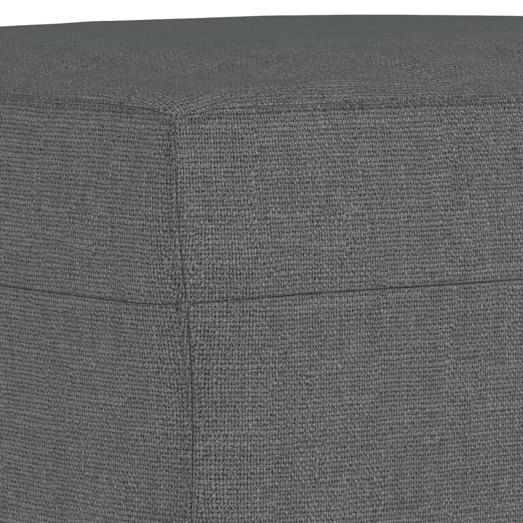 Footstool Dark Gray 27.6"x21.7"x16.1" Fabric