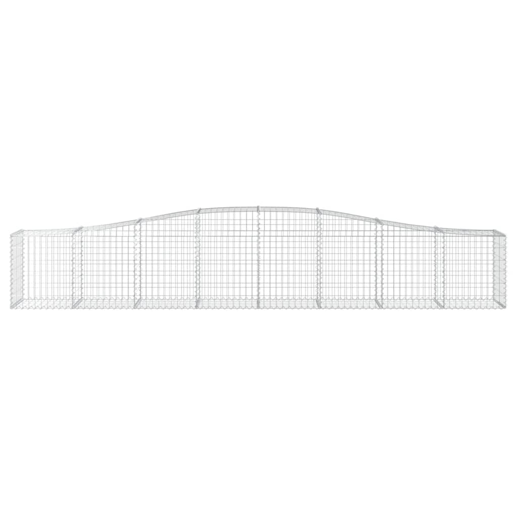 Arched Gabion Basket 157.5"x19.7"x23.6"/31.5" Galvanized Iron